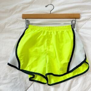 Colosseum Neon Yellow Running Shorts Size Small Athletic Track Gym Breathable